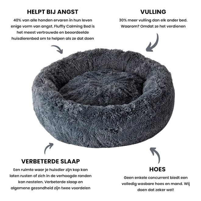 pets : Fluffy Calming Bed™ in van Pantino