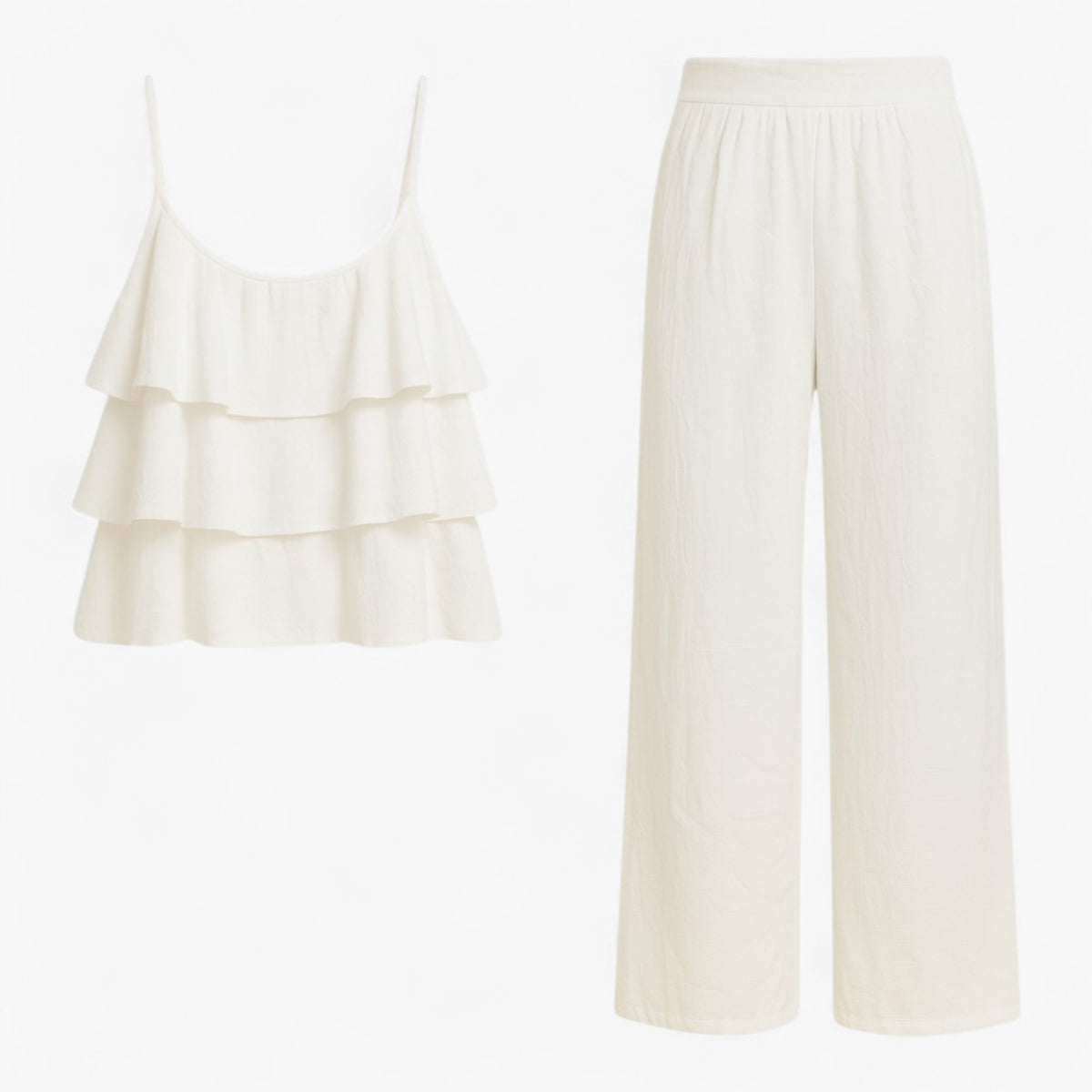 Women Set : Caterina | Elegante, gecoördineerde set voor dames in Wit van Pantino