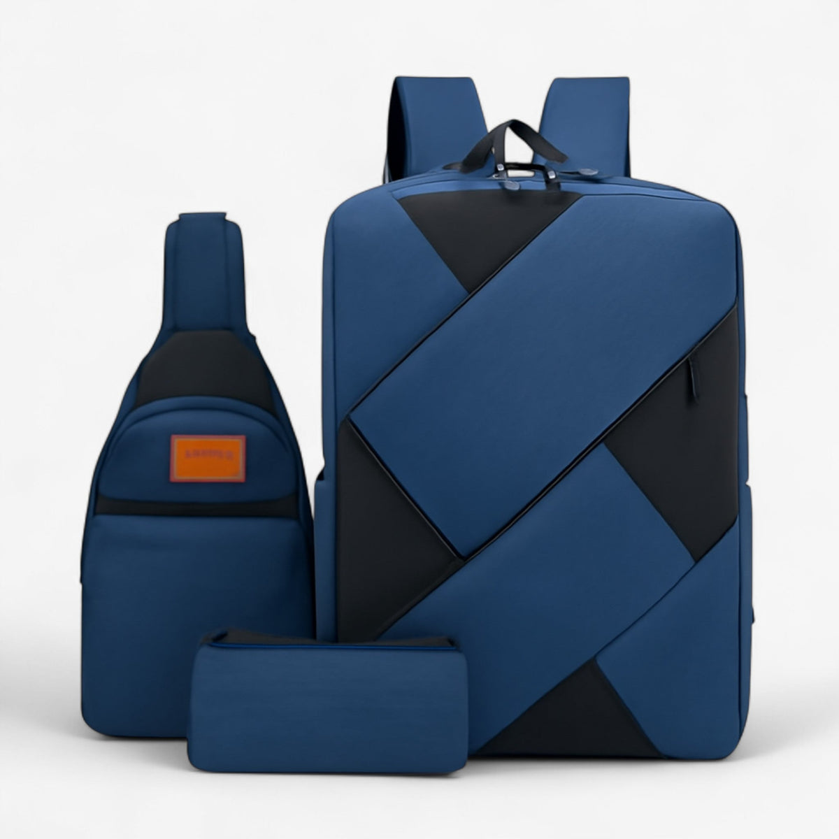 bags : Evan | Set 3 in 1 met rugzak en bijpassende accessoires in Blauw van Pantinoshop