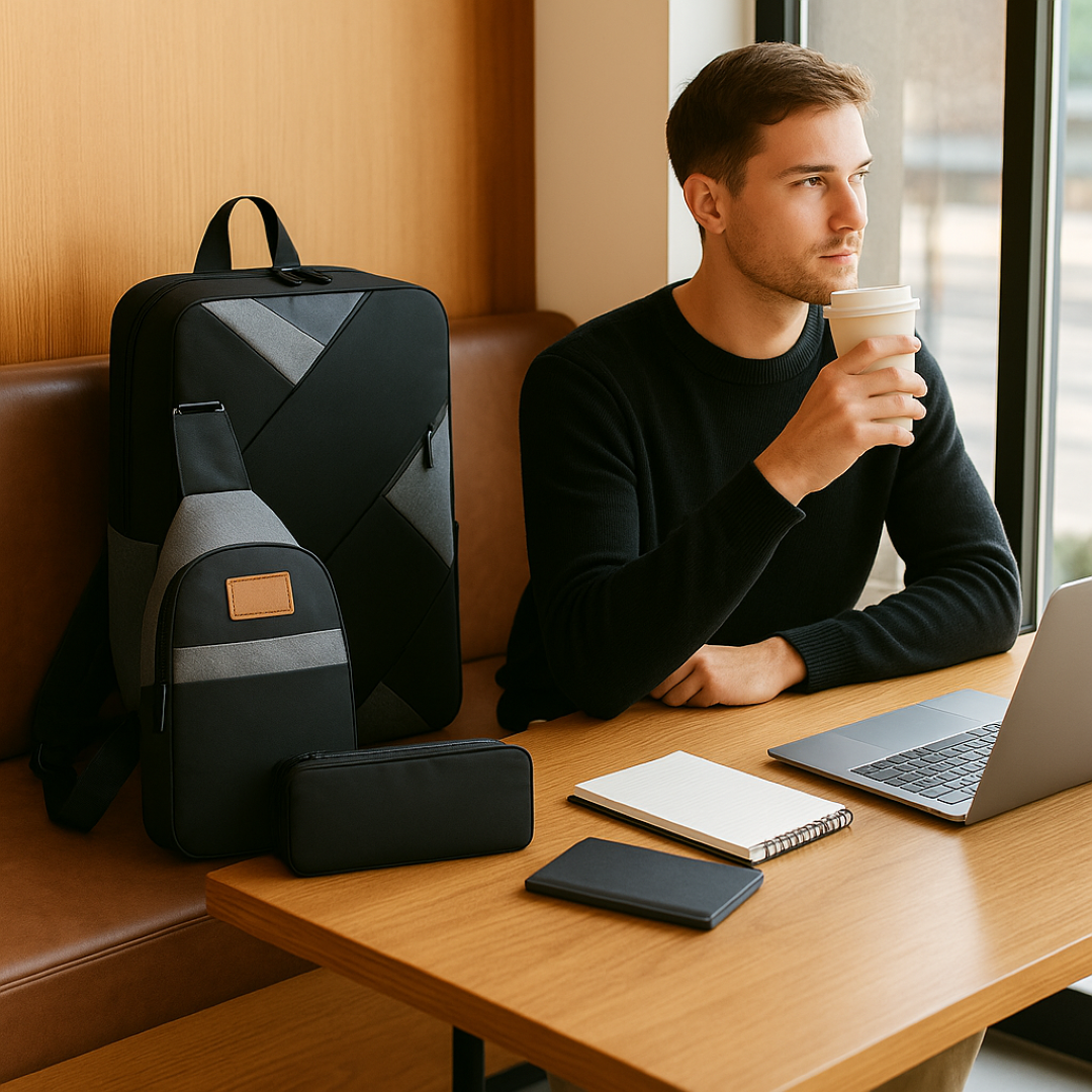 bags : Evan | Set 3 in 1 met rugzak en bijpassende accessoires in van Pantinoshop