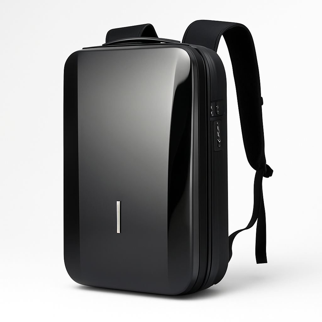 bags : Renzo | Antistatische rugzak in ABS met ingebouwd slot in Zwart van Pantinoshop