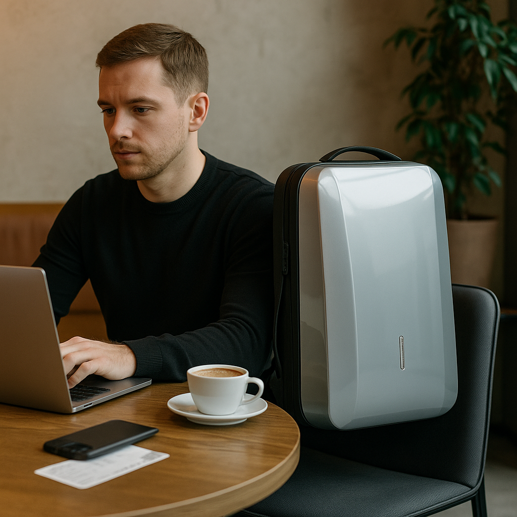 bags : Renzo | Antistatische rugzak in ABS met ingebouwd slot in van Pantinoshop