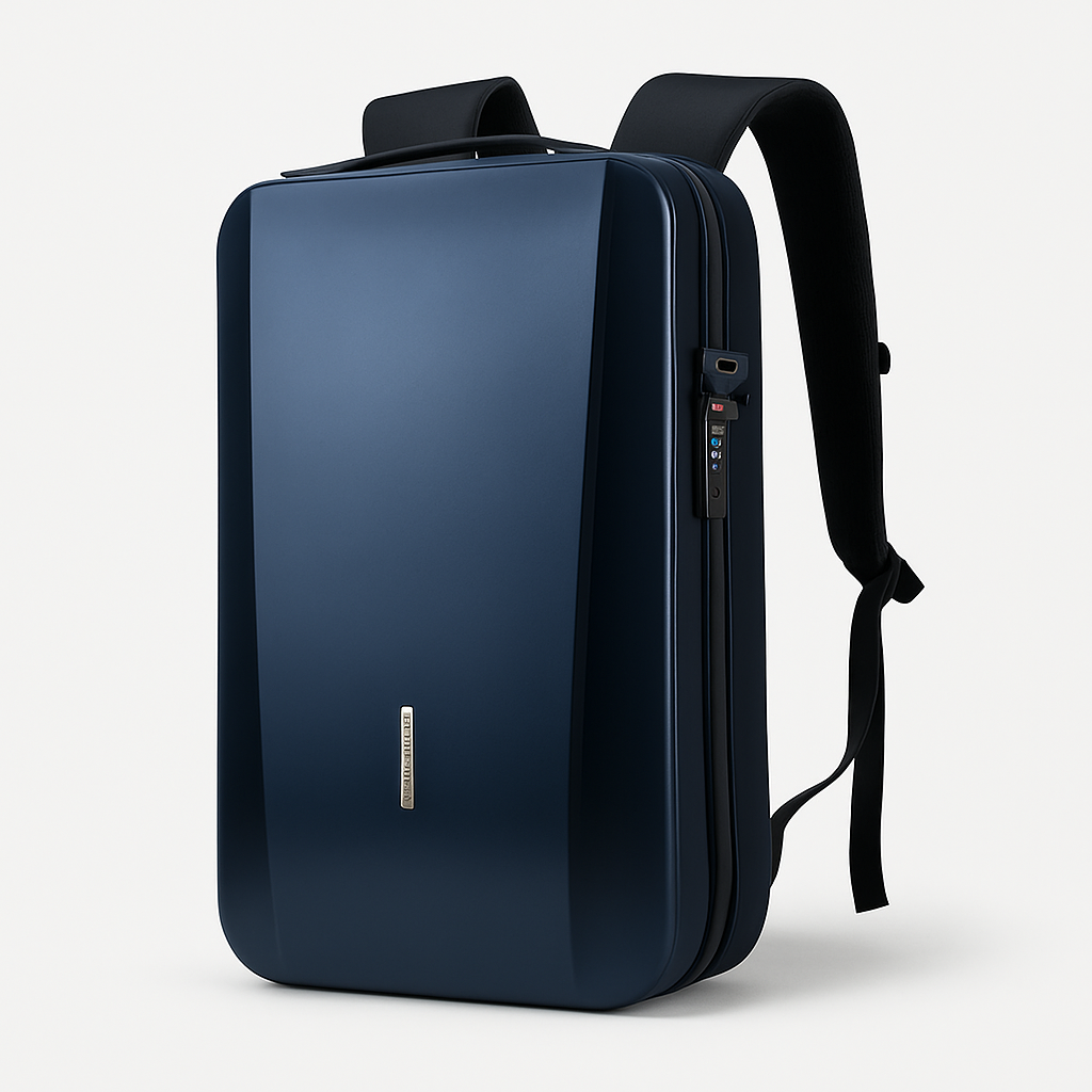 bags : Renzo | Antistatische rugzak in ABS met ingebouwd slot in Blauw van Pantinoshop