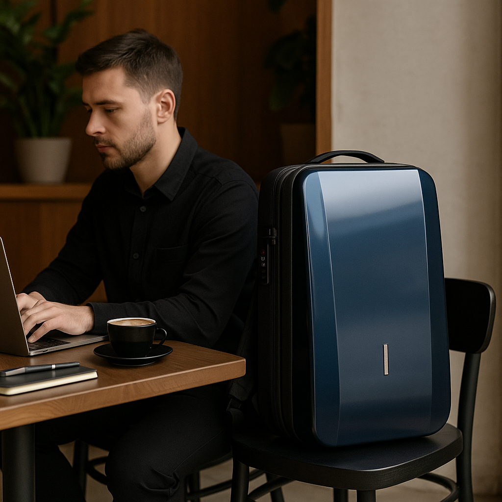 bags : Renzo | Antistatische rugzak in ABS met ingebouwd slot in van Pantinoshop
