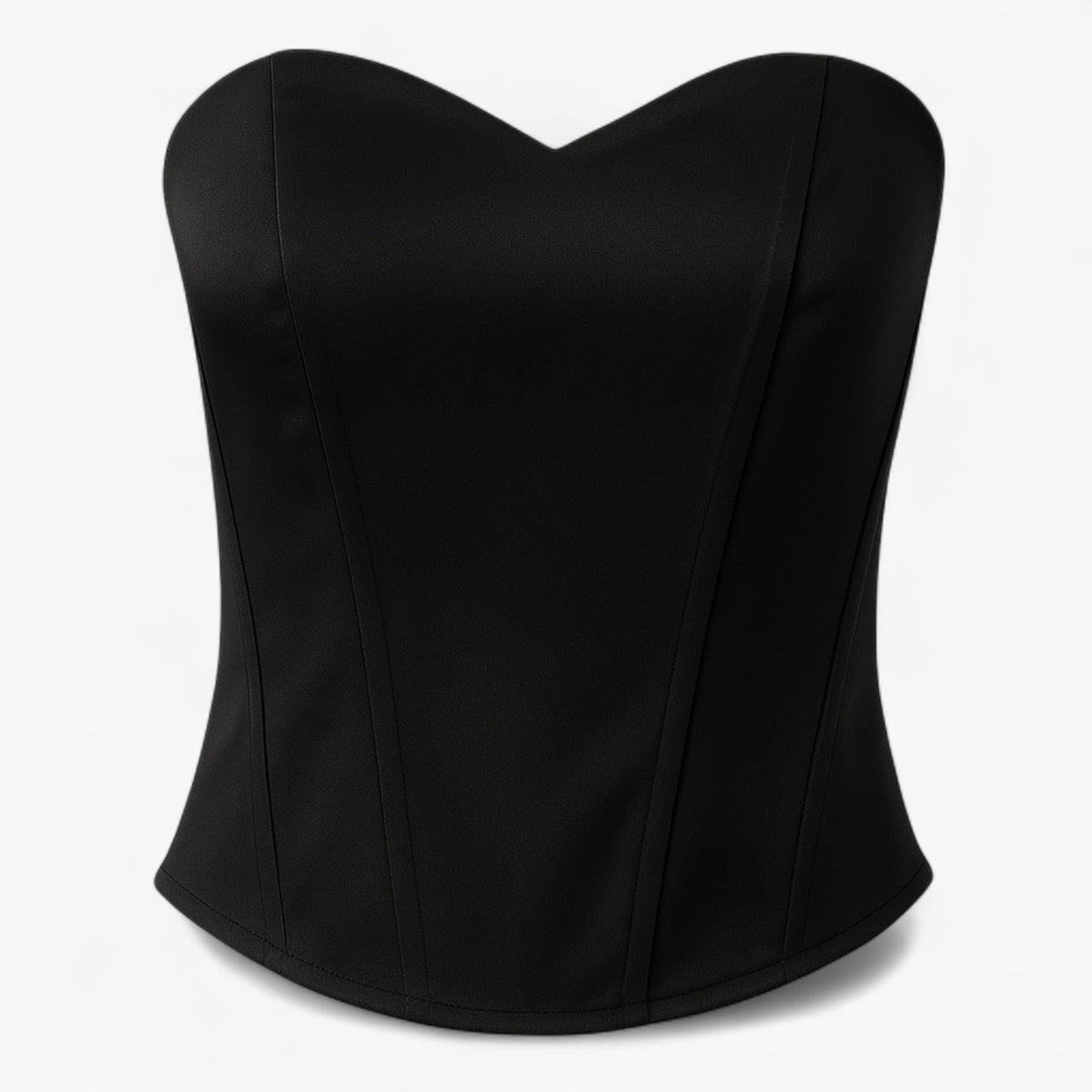 men's fashion : Violette - Satijnen Korset in Zwart van Pantino