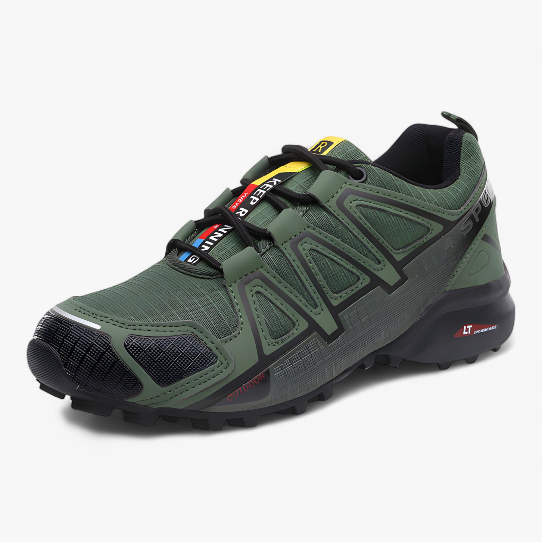 outdoor equipment : Kurt - Comfortabale heren hike trekking schoen in Groen van Pantino