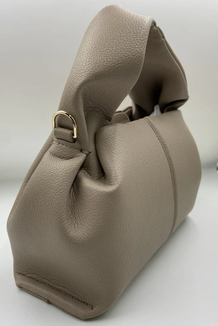bags : MARTA - Echte Lederdumpling-vormige Wolkentas voor vrouwen in Grijs 22cm12.5cm14cm van Pantino