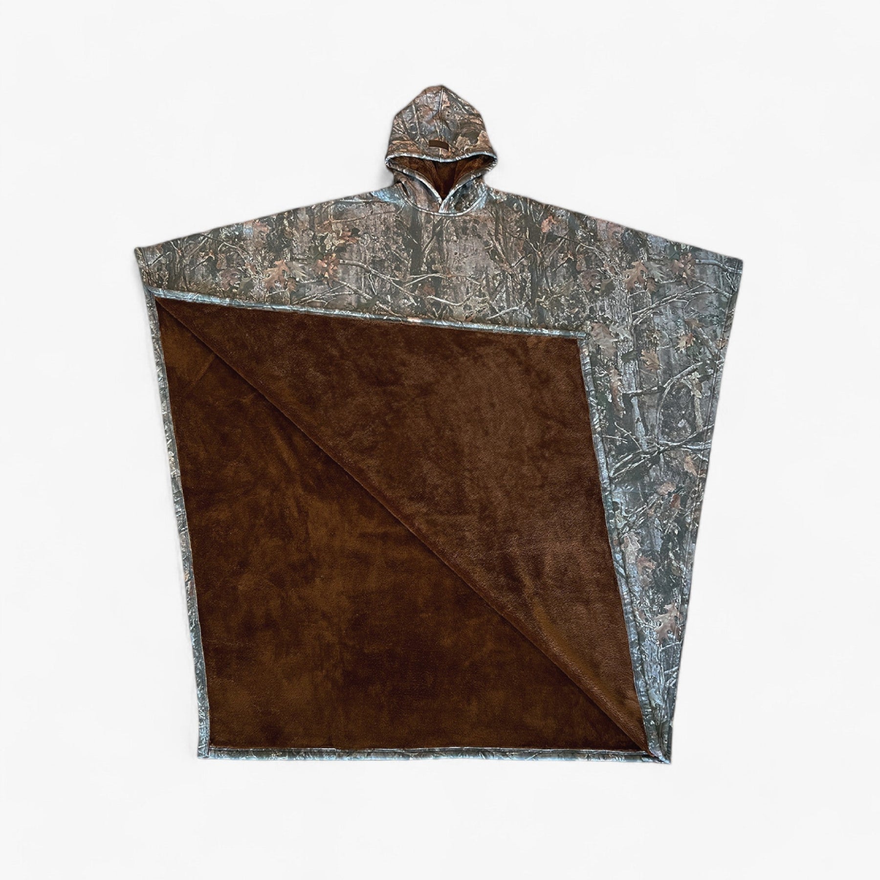 Lizett | Fleece Poncho met capuchon - Ultiem comfort en stijl- €25 : Lizett | Fleece Poncho met capuchon - Ultiem comfort en stijl in Bark van Pantinoshop