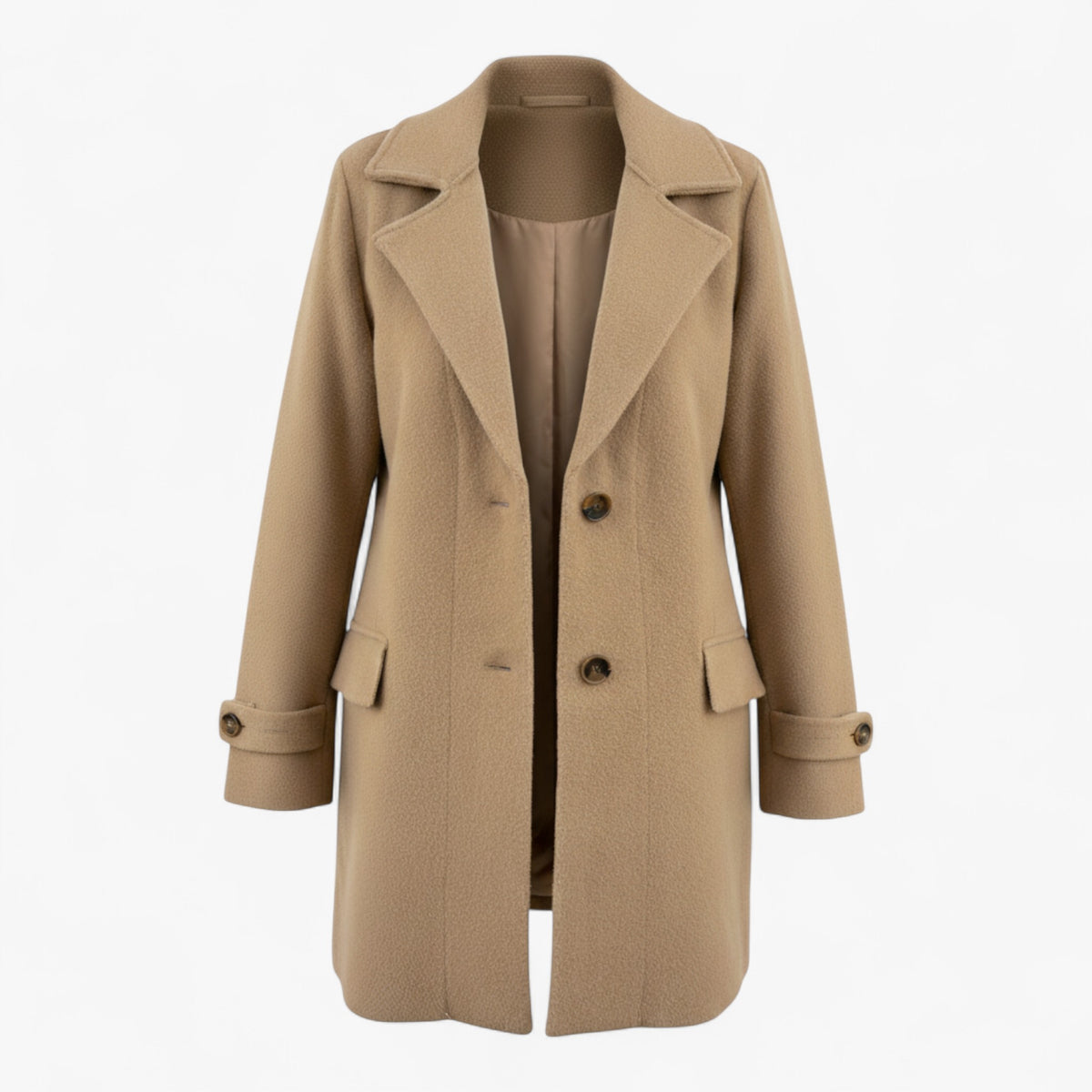 Clothes : Conti | Elegante winterjas voor dames in Beige van Pantino
