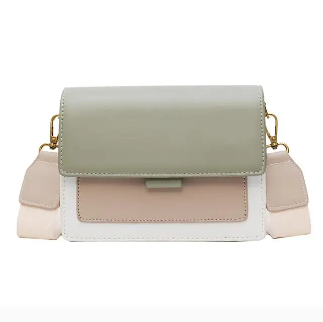 bags : TONIE - Dames Crossbody-tas van groen leer met zachte textuur en klep sluiting in Groen 19.5x7x15cm van Pantino