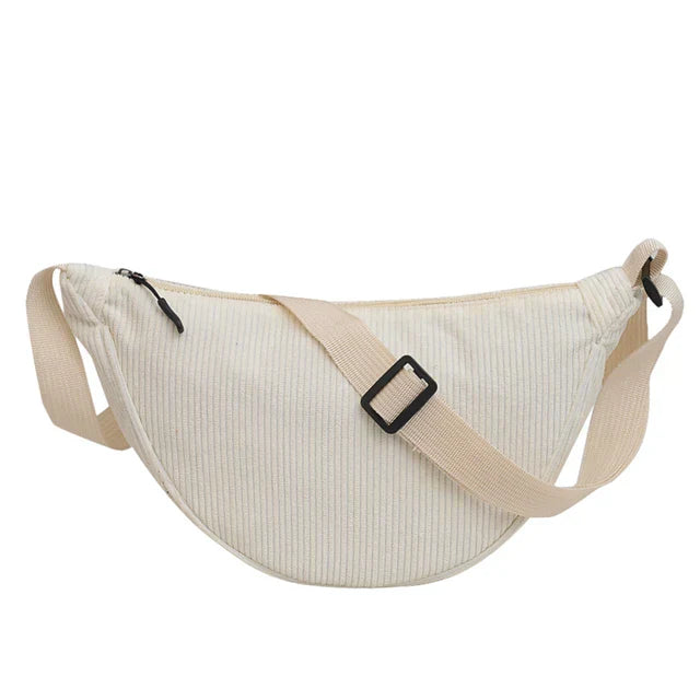 bags : Jianna - Stijlvolle Corduroy Kruisbody Tassen in Wit van Pantino