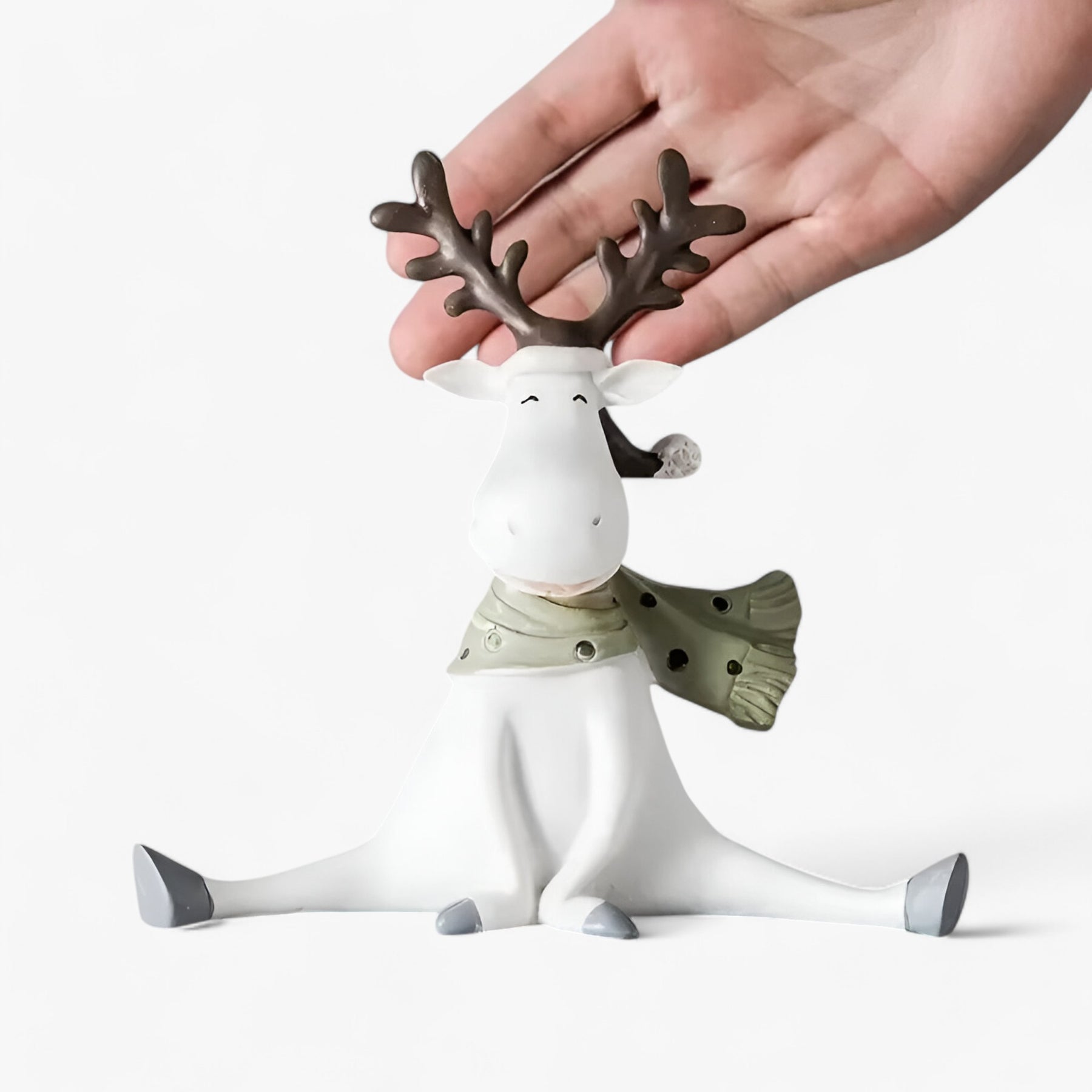 Noor | Elegante Witte Hert Decoratie - €25 : Noor | Elegante Witte Hert Decoratie in van Pantino