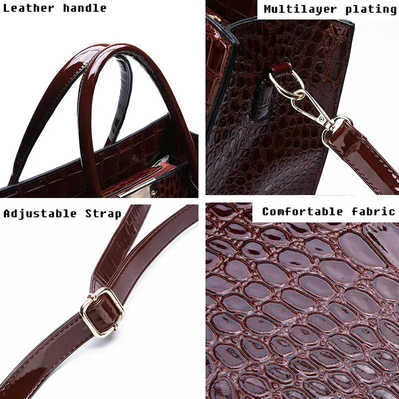 bags : TRIJN - Dameshandtas met krokodillenprint in van Pantino