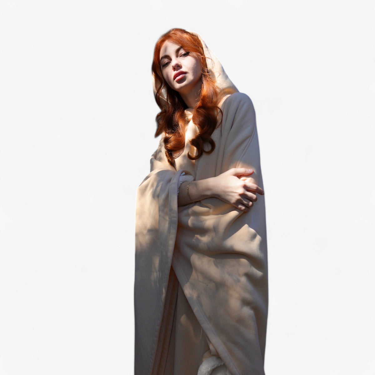 men's fashion : Lizett | Fleece Poncho met capuchon - Ultiem comfort en stijl in van Pantinoshop