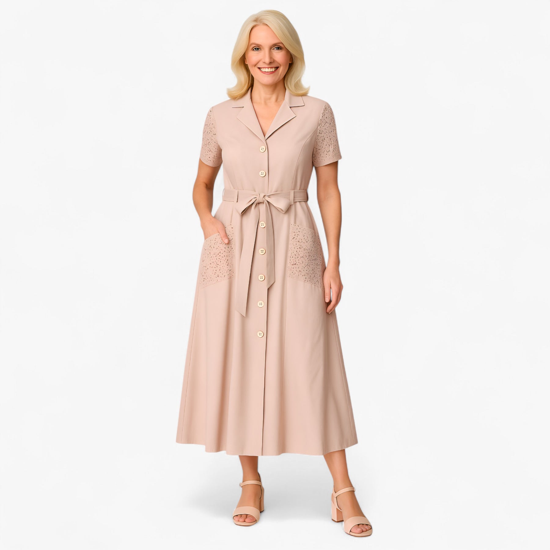 Women's Dress : Marsha | Dames Casual V-Hals Zomerjurk in van Pantino