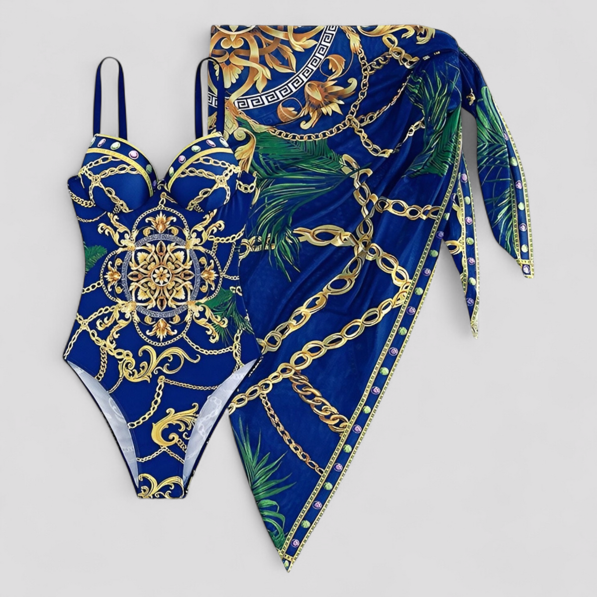 Swimsuit : Cara | Dames Elegant Badpak met Comfortabele Pasvorm in Blauw van Pantino