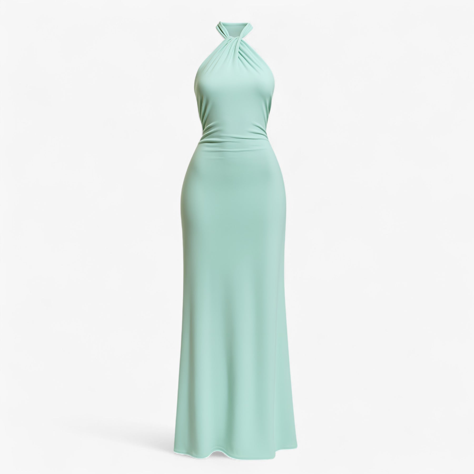 Women's Dress : Isabel | Dames Elegante Lange Jurk in Blauw Groen van Pantino