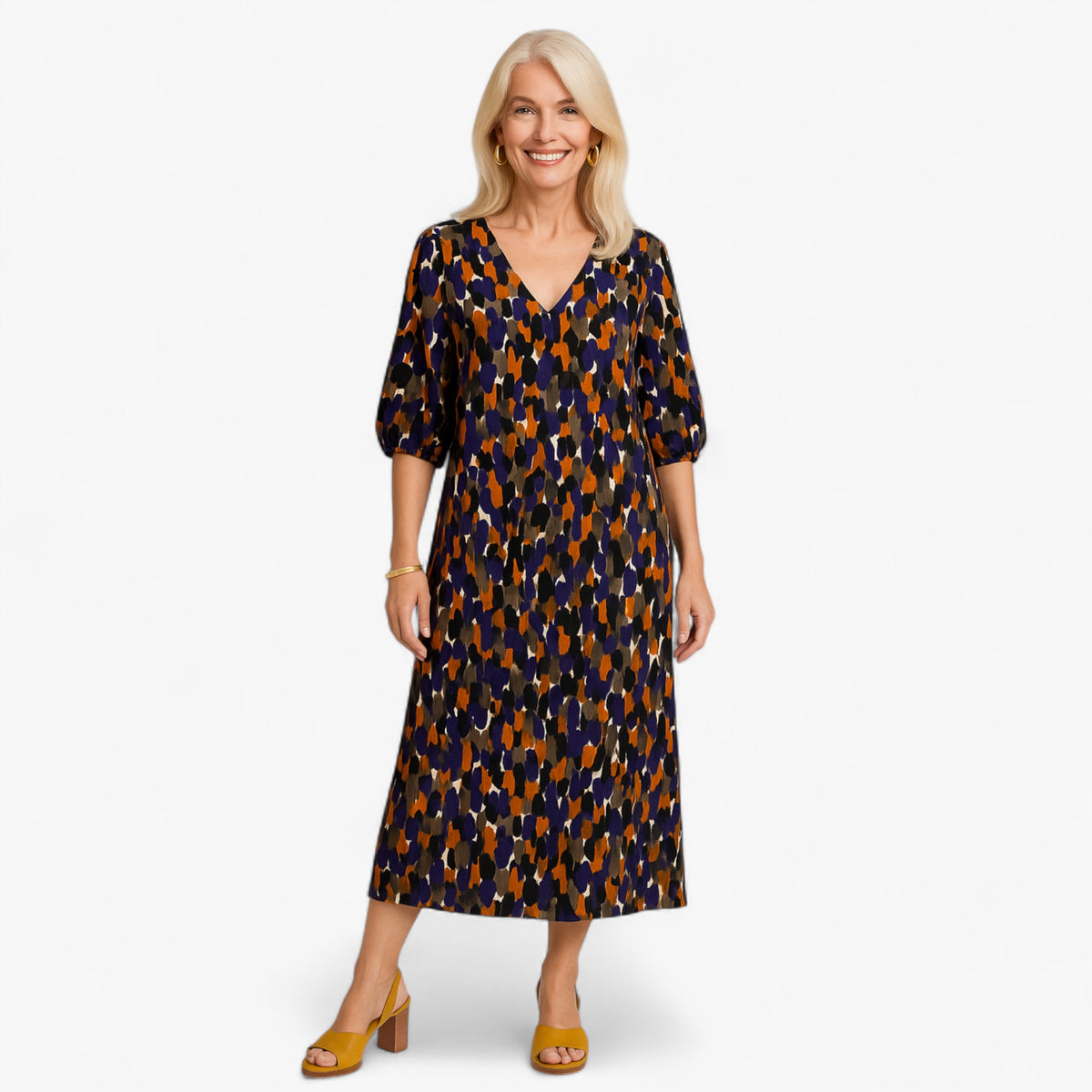 Women's Dress : Eleanor | Dames Elegante Lange Maxi Jurk Vintage in van Pantino