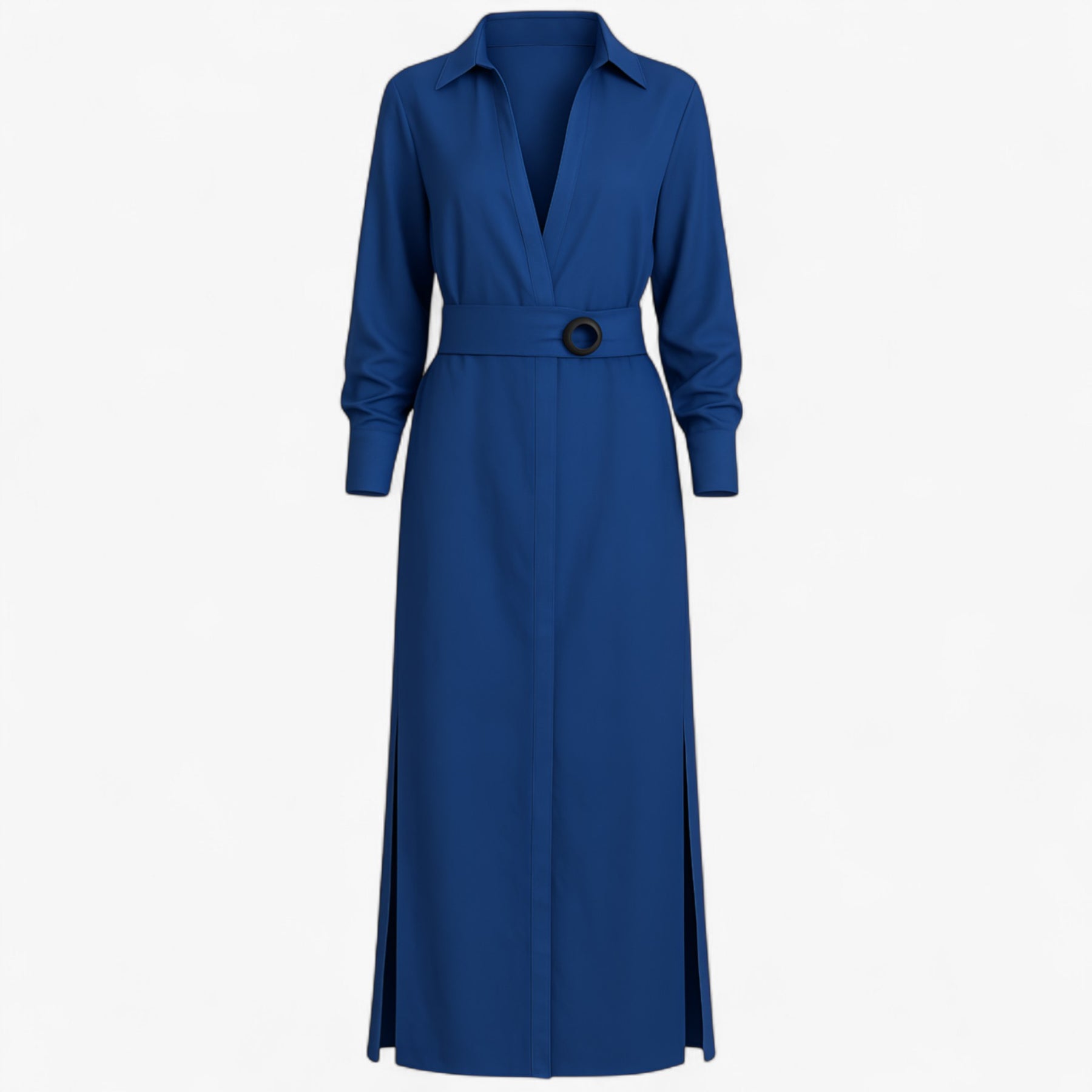 Women's Dress : Maggie | Dames Elegante Lange Maxi Jurk voor Zomer in Blauw van Pantino