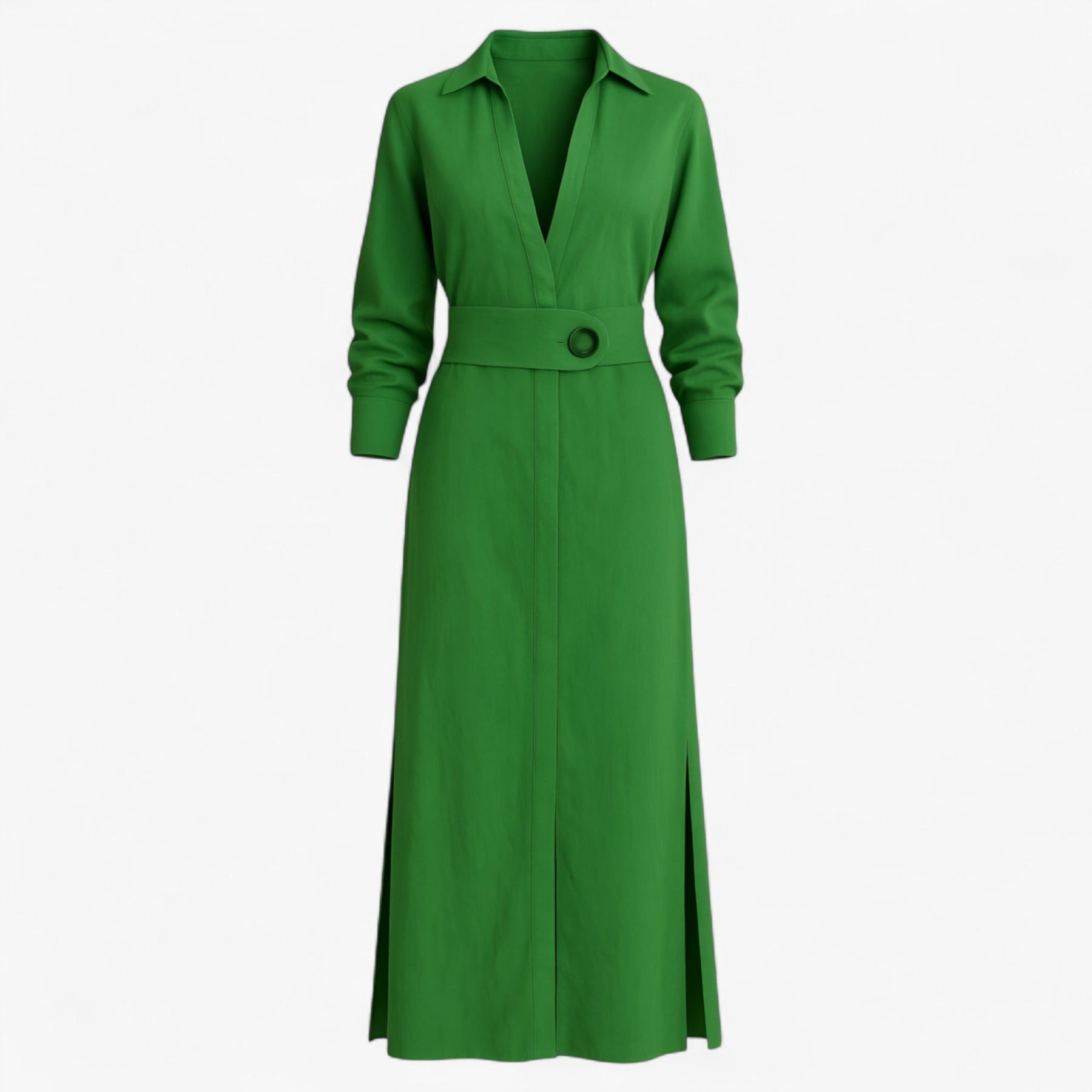 Women's Dress : Maggie | Dames Elegante Lange Maxi Jurk voor Zomer in Groen van Pantino