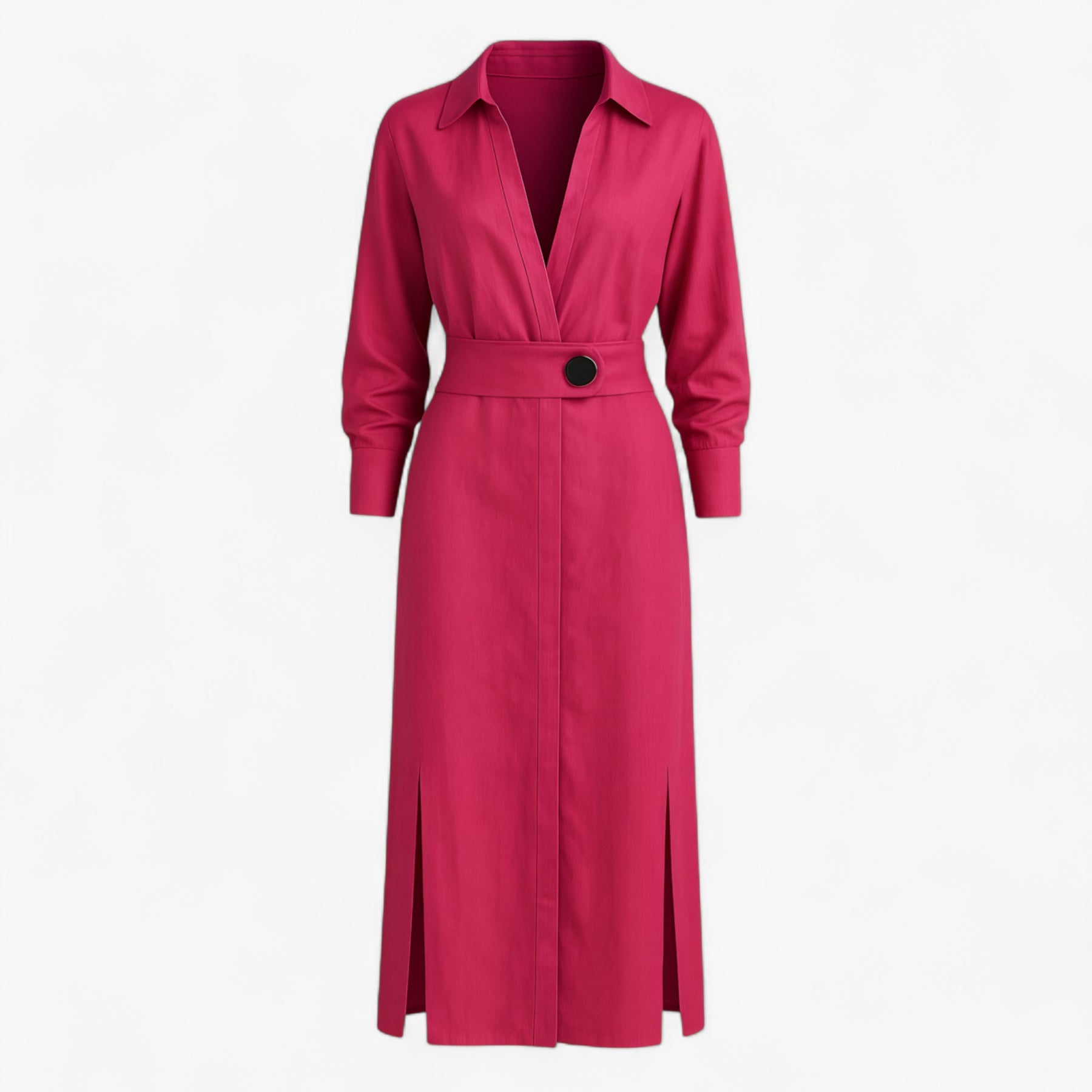 Women's Dress : Maggie | Dames Elegante Lange Maxi Jurk voor Zomer in Roze van Pantino