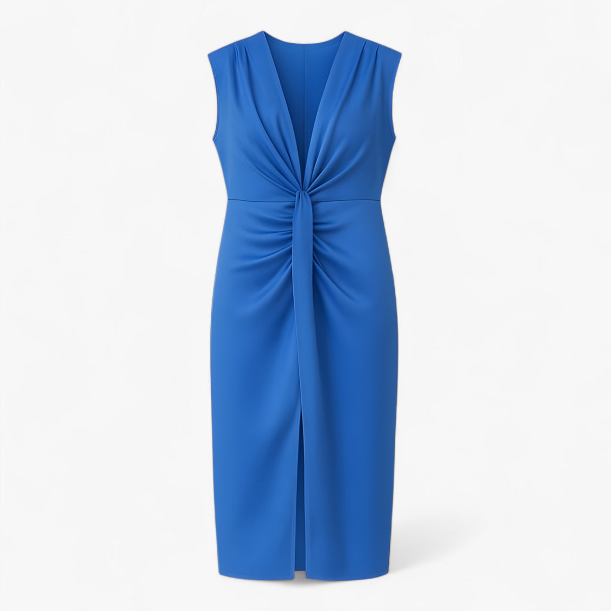 Women's Dress : Martha | Dames Elegante Maxi Jurk met Split in Blauw Eén maat van Pantino
