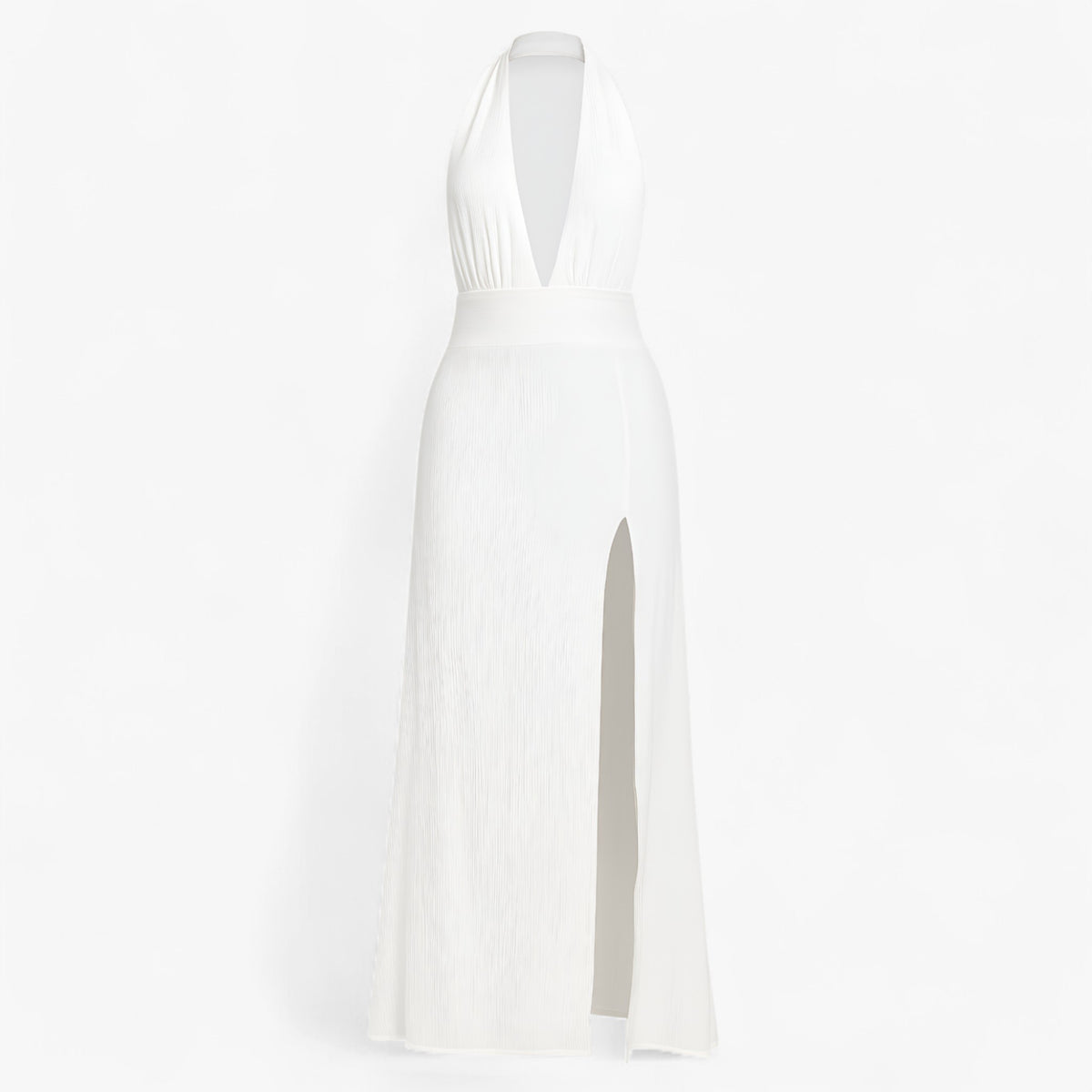 Women's Dress : Alice | Dames Elegante Zomerjurk Zonder Mouwen in Wit van Pantino