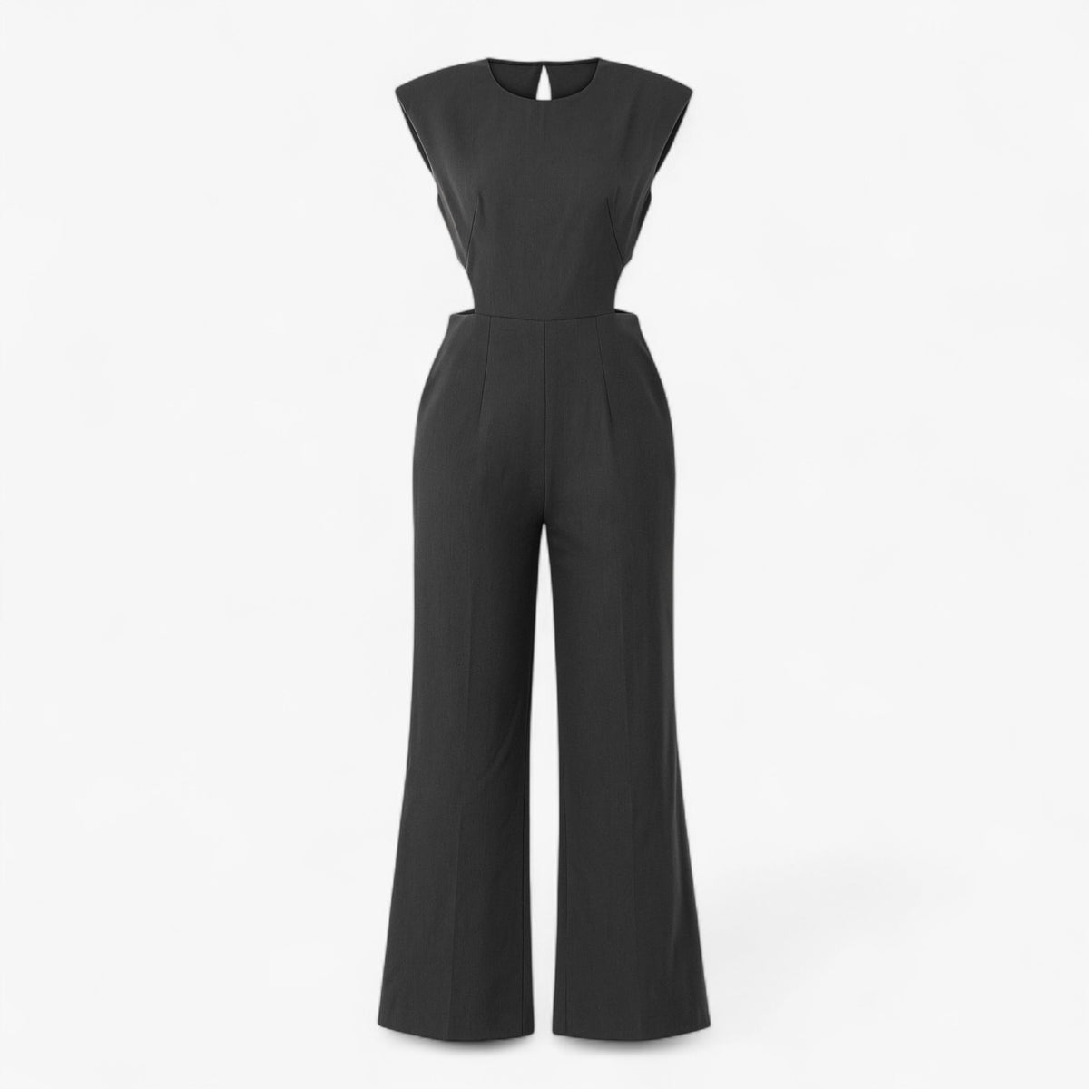 Women's Clothes : Vanna | Dames Feestelijke Jumpsuit Zwart Elegant in Grijs van Pantino
