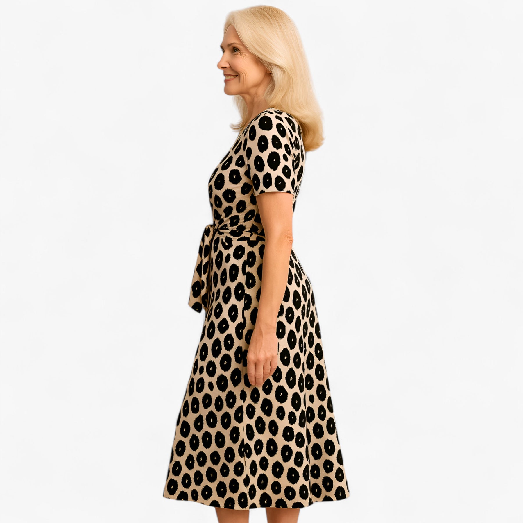 Women's Dress : Almada | Dames Lange Leopardprint Maxi Jurk in van Pantino