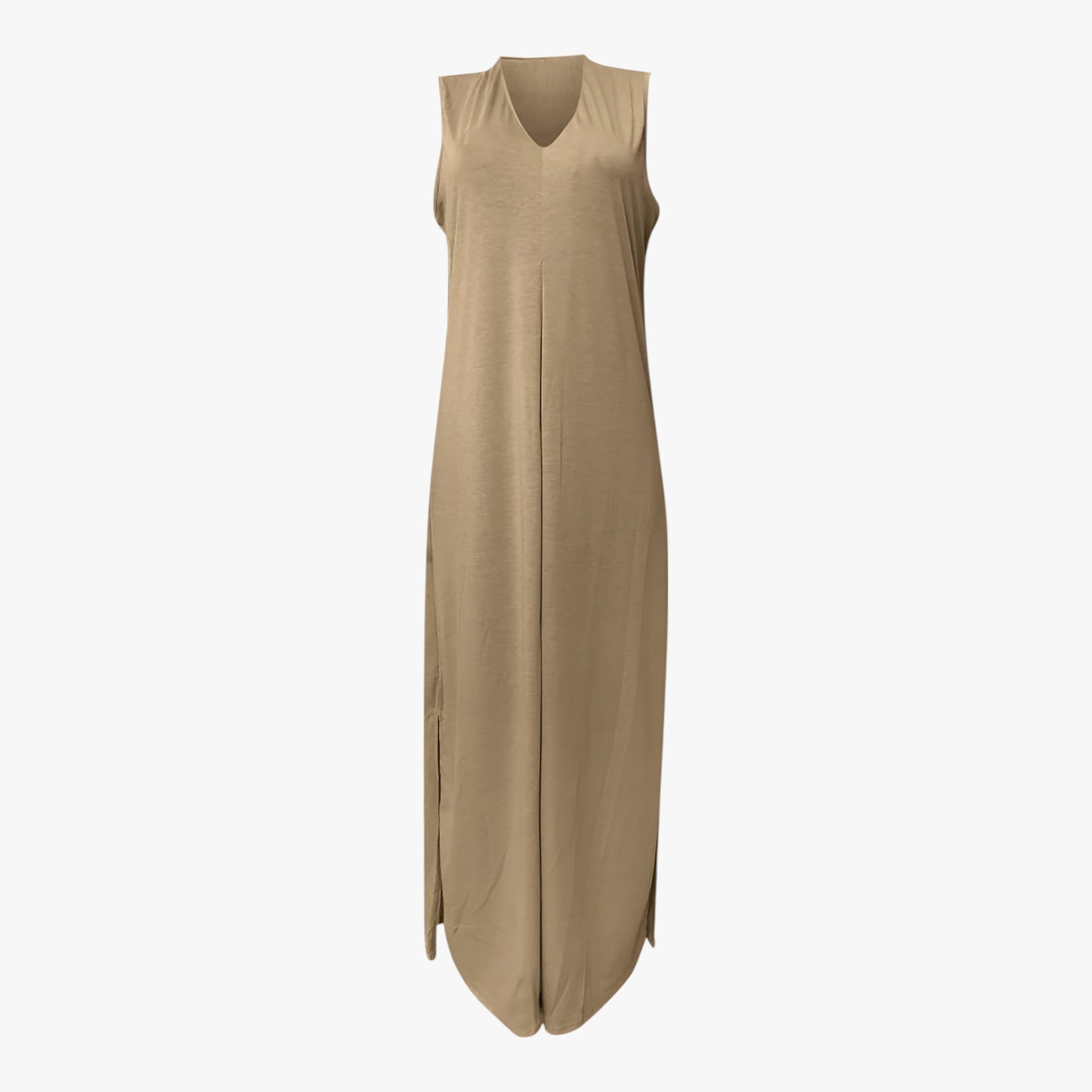 (Pinterest) Jurken : Helen | Dames Lange Zomerjurk met vest in Bruin van Pantino
