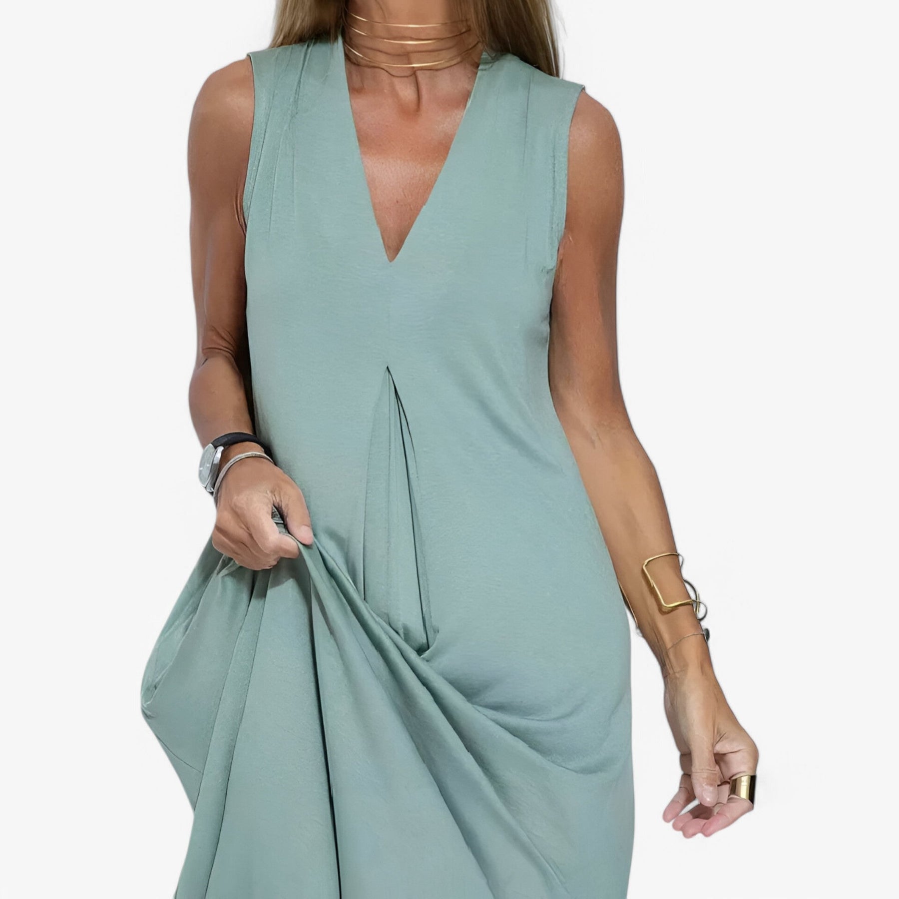 (Pinterest) Jurken : Helen | Dames Lange Zomerjurk met vest in van Pantino