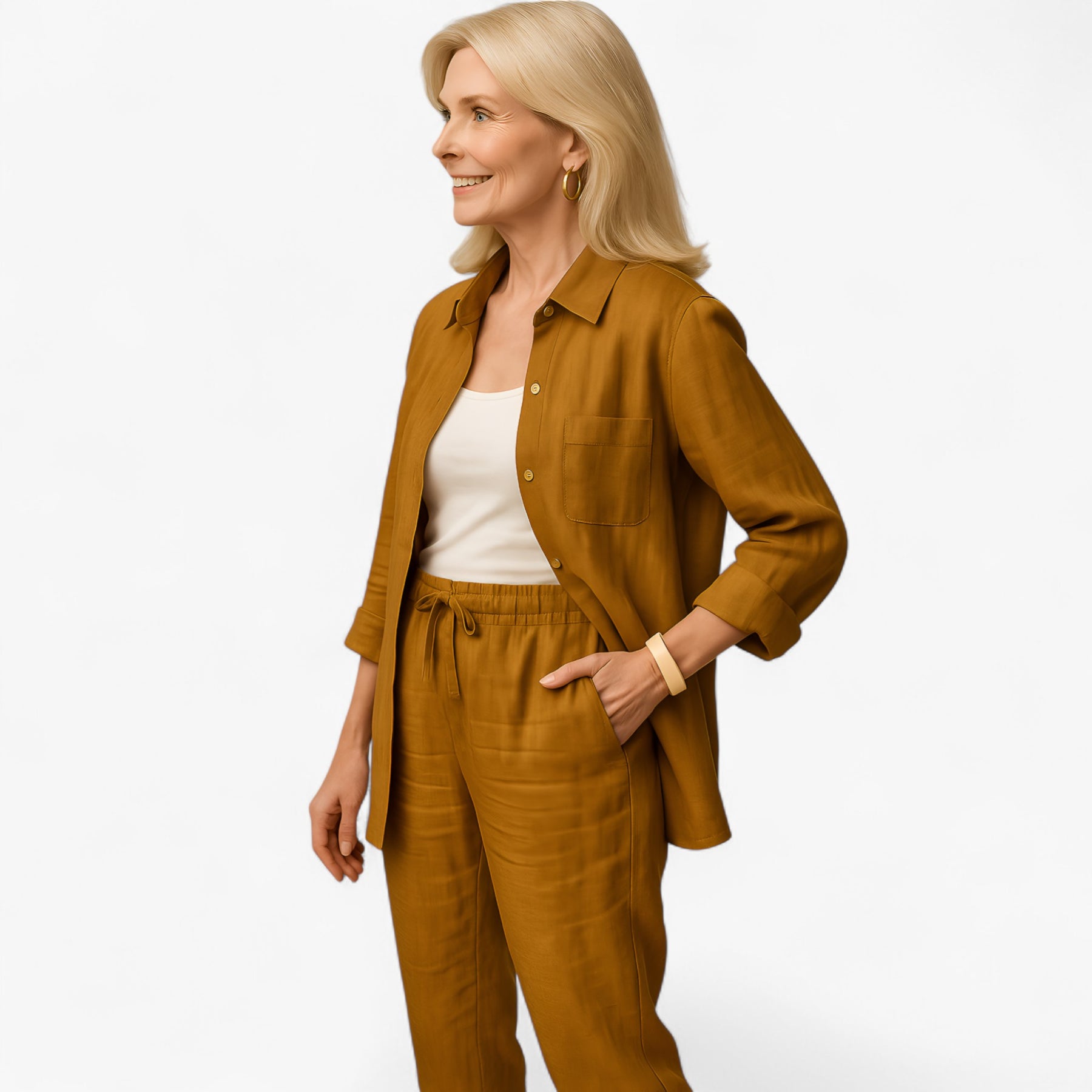 Women Set : Beth | Dames Set van Blouse en Broek in van Pantino