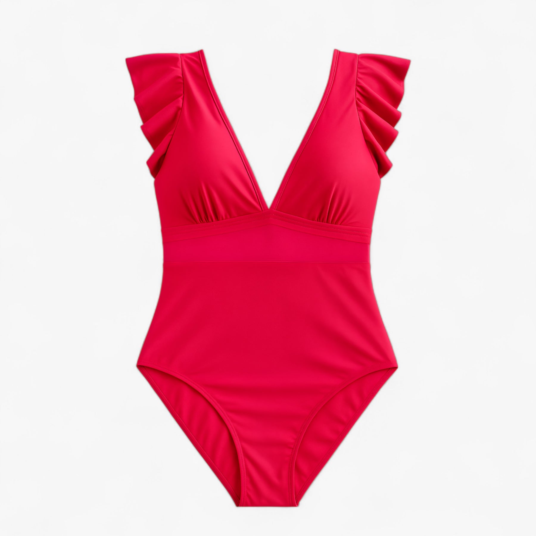 Women's Outfit : Melody | Dames Sexy Badpak met Netdetails in Roze van Pantino