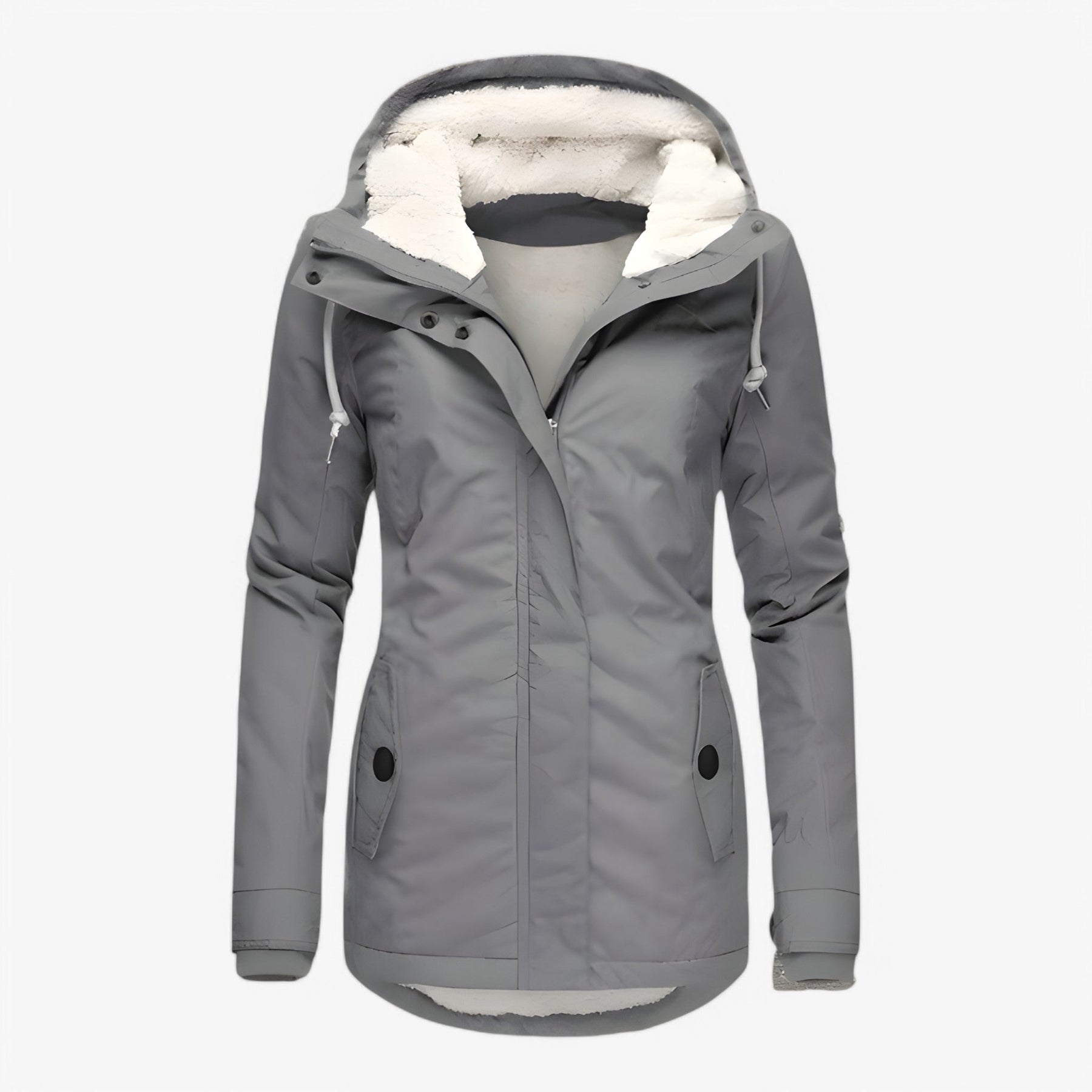 Damesbuitenjassen : Freya | Dames Stijlvol Winterjack in Grijs van Pantino