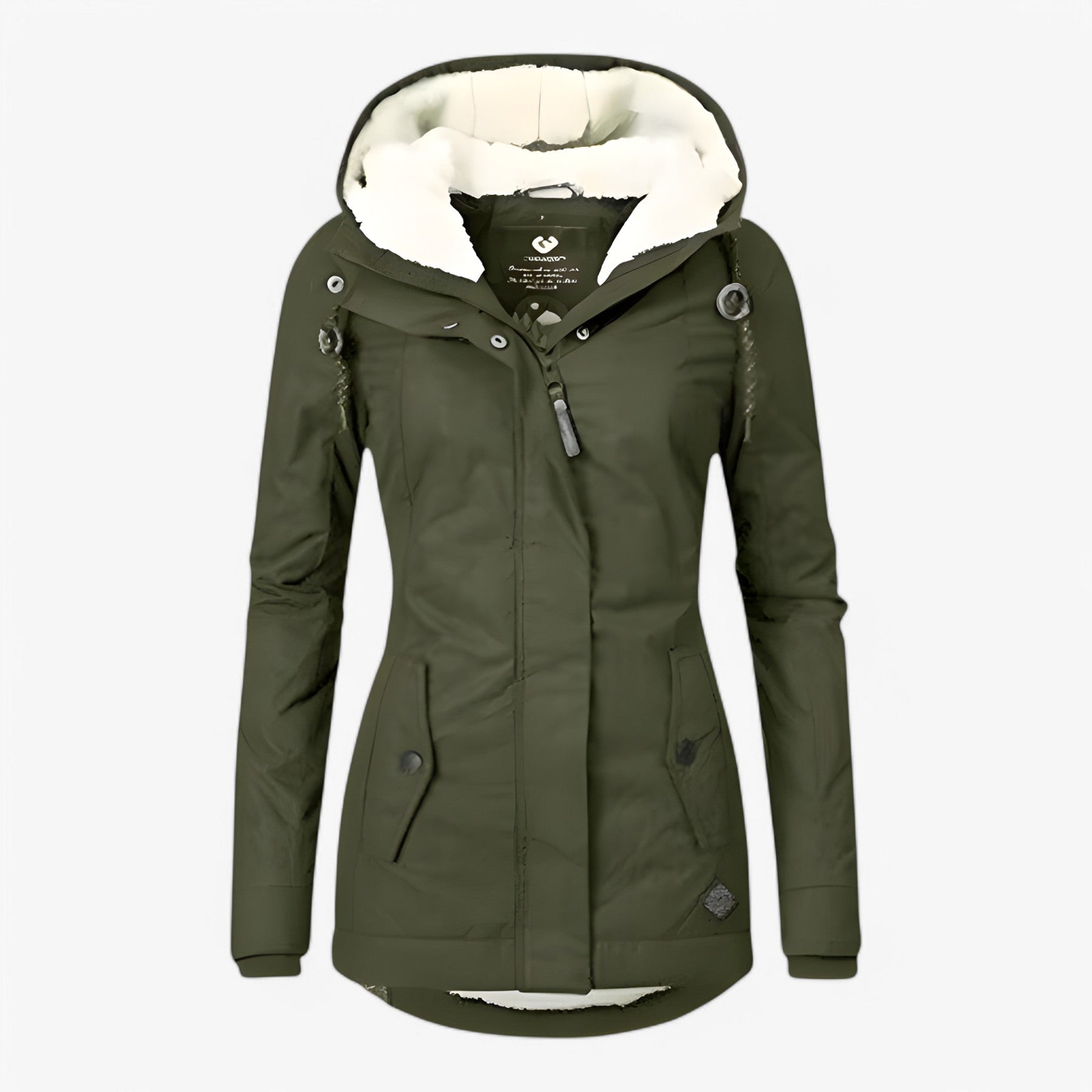 Damesbuitenjassen : Freya | Dames Stijlvol Winterjack in Groen van Pantino