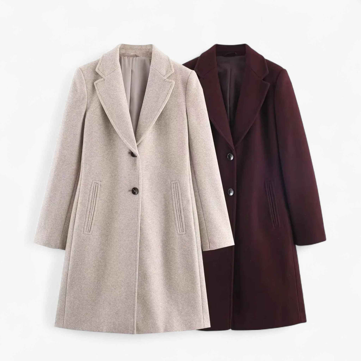 Damesjassen & -jacks : Patricia | Dames Vintage Elegante Jas met Schoudervulling in van Pantino