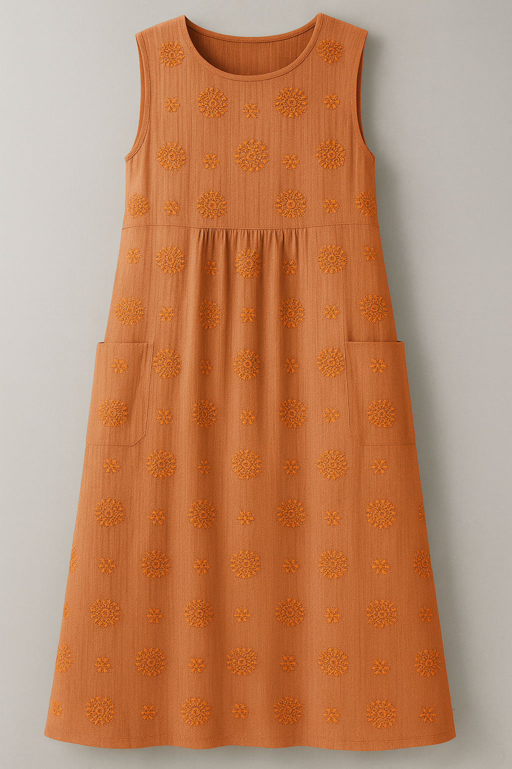 (Pinterest) Jurken : Bethany | Dames Zomerjurk met Zakjes in Oranje van Pantino
