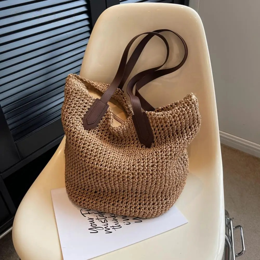 bags : MARIA - Dames Bohemian Stro Grote Geweven Schoudertas in van Pantino