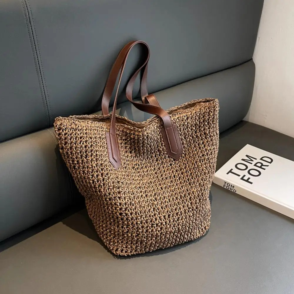 bags : MARIA - Dames Bohemian Stro Grote Geweven Schoudertas in van Pantino