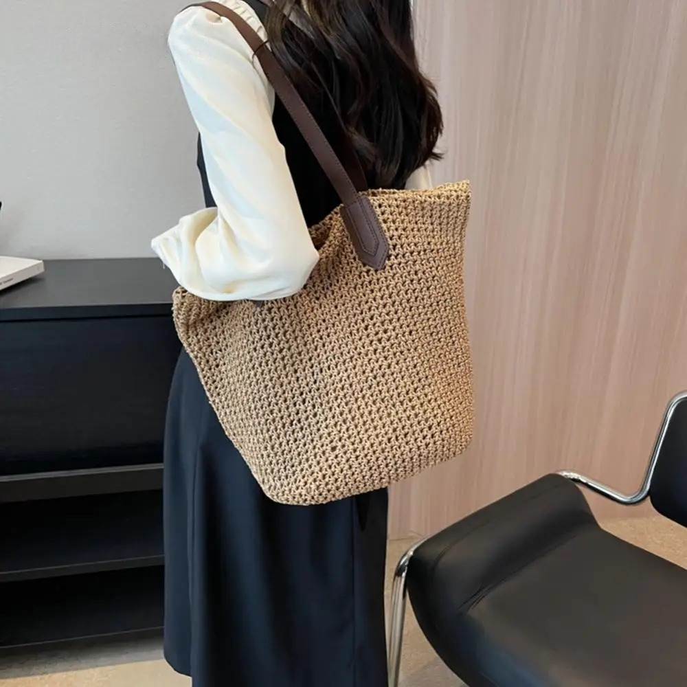 bags : MARIA - Dames Bohemian Stro Grote Geweven Schoudertas in van Pantino