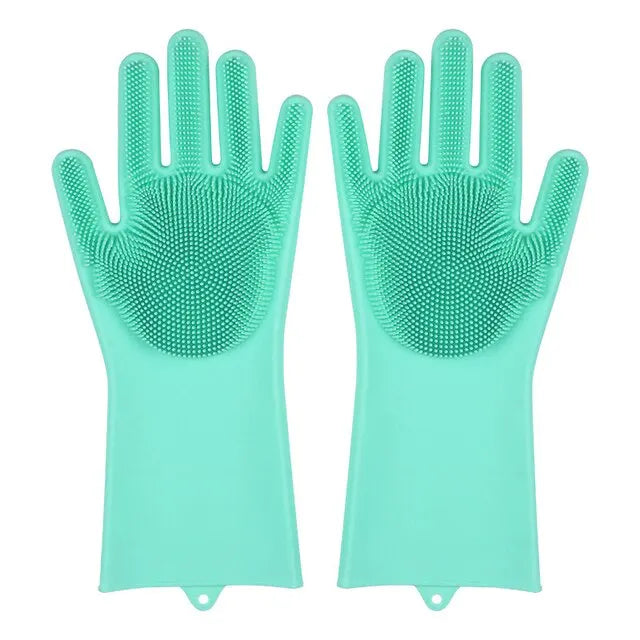 home & garden : DishScrub | Makkelijk schoonmaken | Scrubhandschoenen in Groen van Pantino