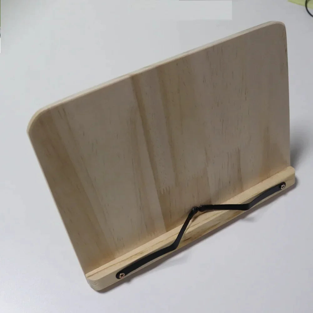 home & garden : Cookbook | Draagbare Verstelbare Boek Houder | Lade en Papier Clips in Hout 28x20 cm van Pantino