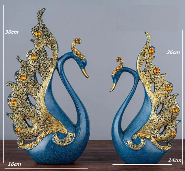 home & garden : MajesticMates - Zwanenliefhebbers Decoratie in Blauw van Pantino