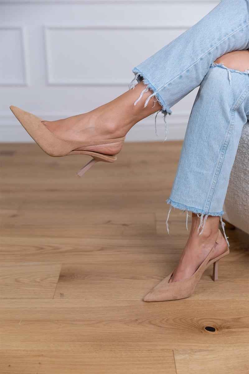 Damesschoenen : Elegante suède slingbackhakken voor een stijlvolle uitstraling in van Pantino