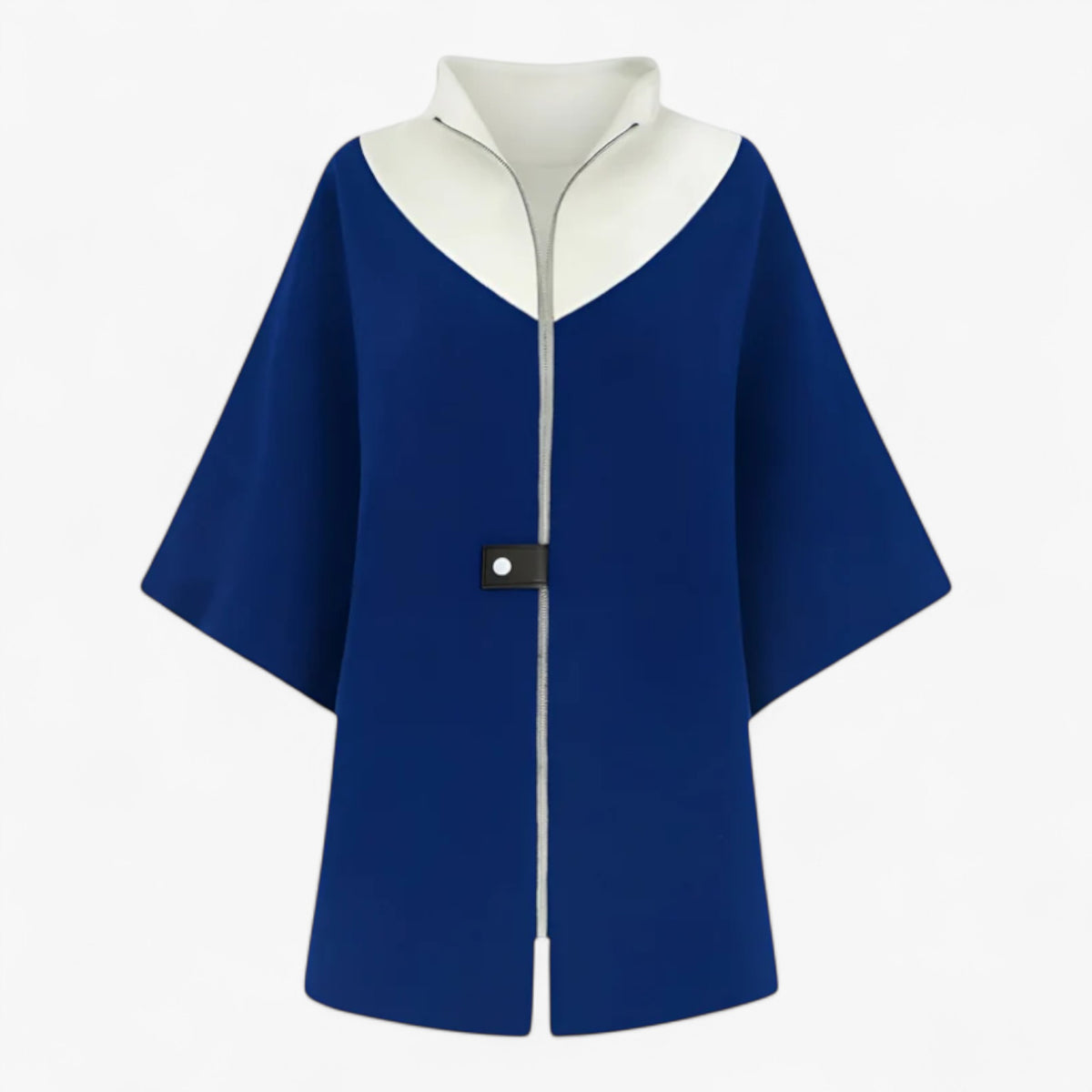 Clothes : Elena | Elegante lange jas voor dames in Blauw van Pantino