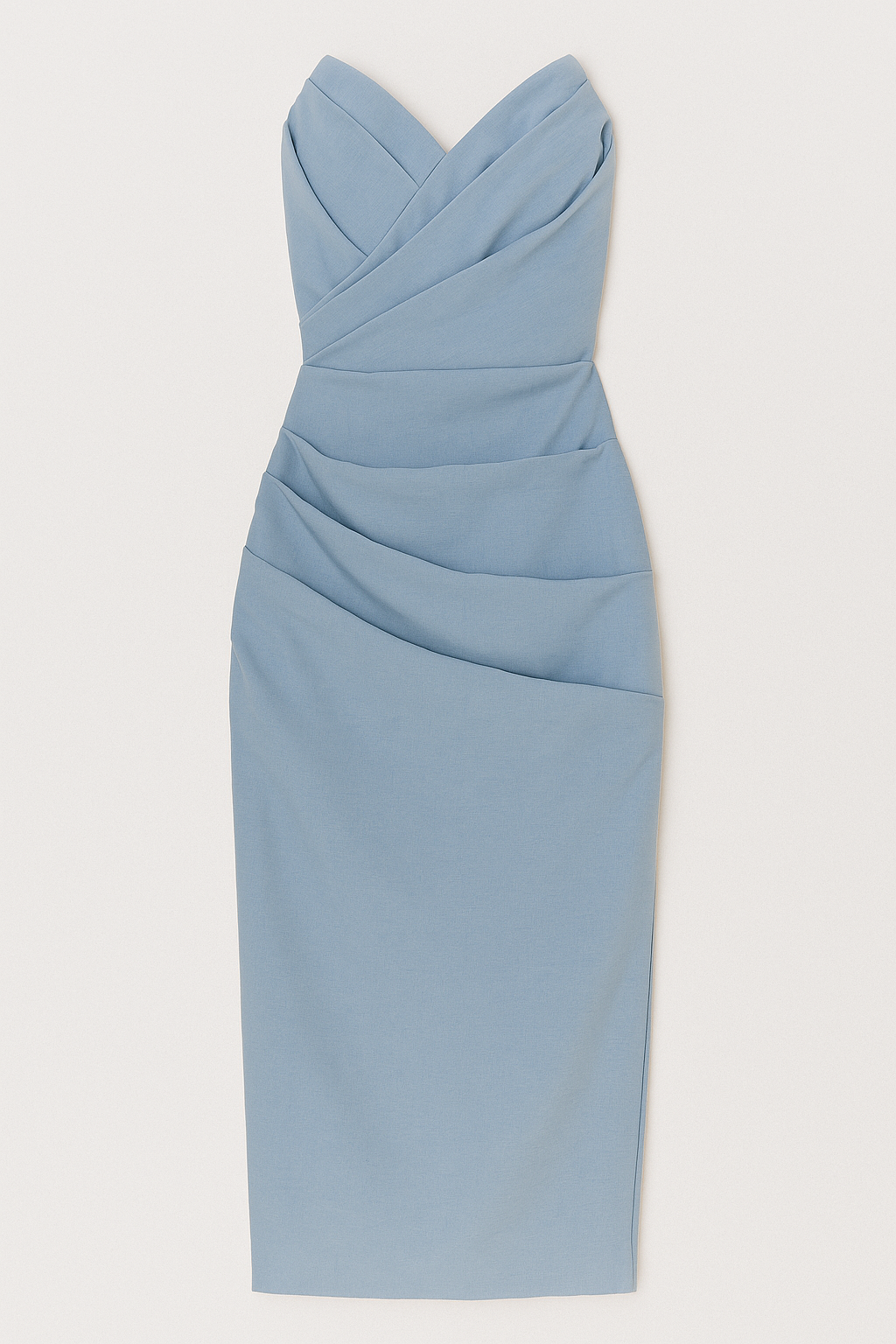 Dress : Emilia | Elegante midi-jurk in Blauw van Pantino