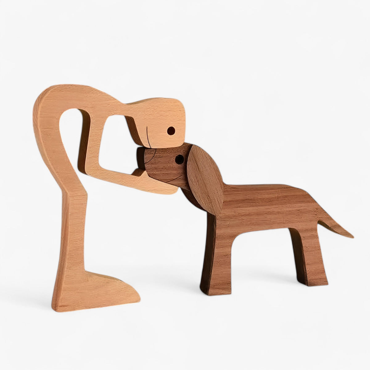 home & garden : Boris | Houten Puppy Familie Beeldje in A2 van Pantinoshop