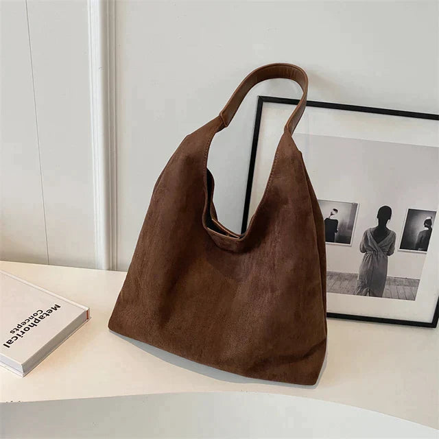 bags : Leslie - Casual Bucket Schoudertas in Koffie van Pantino