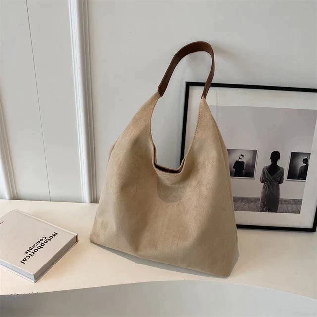 bags : Leslie - Casual Bucket Schoudertas in Beige van Pantino