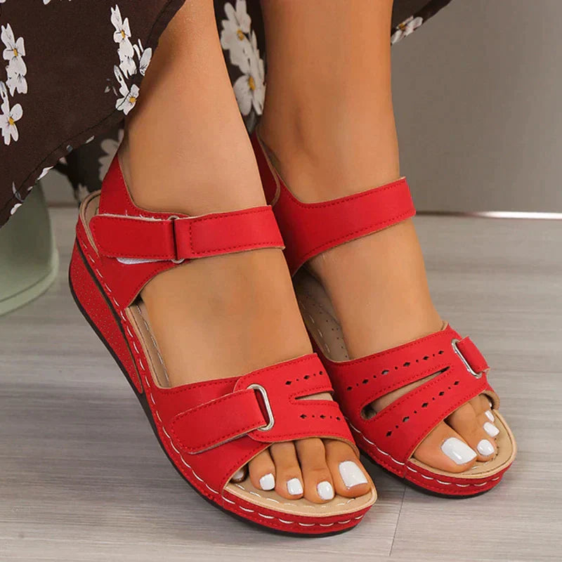 men's fashion : Eva - Orthopedische Sandalen - Sandalen Dames in Rood van Pantino